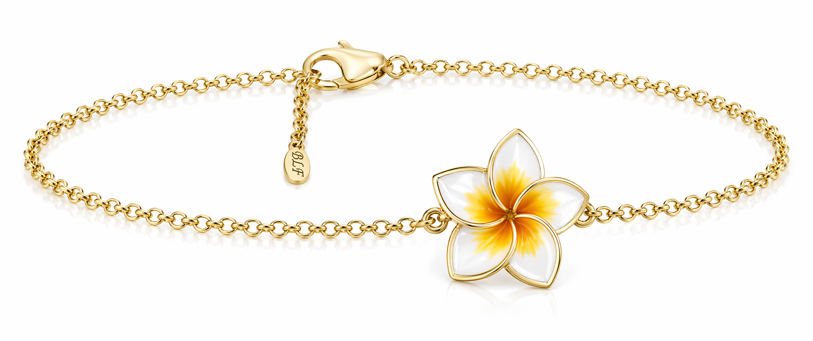 Bracciale Flower argento 925 e smalto 1 Bracciale Flower argento 925 e smalto