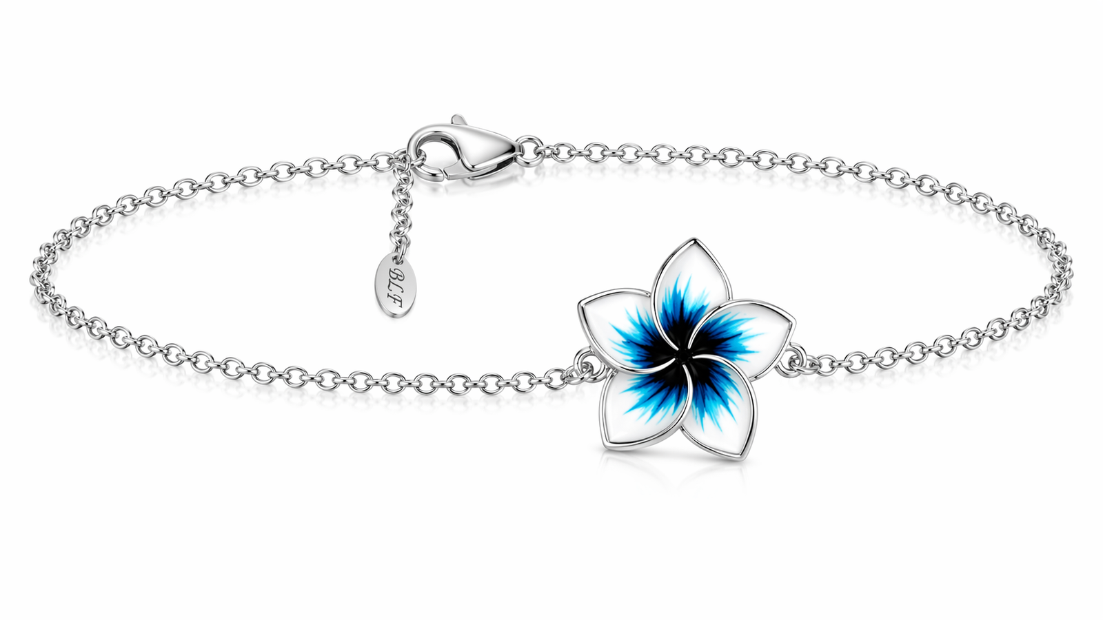 Bracciale Flower argento 925 e smalto 2 Bracciale Flower argento 925 e smalto - immagine 2