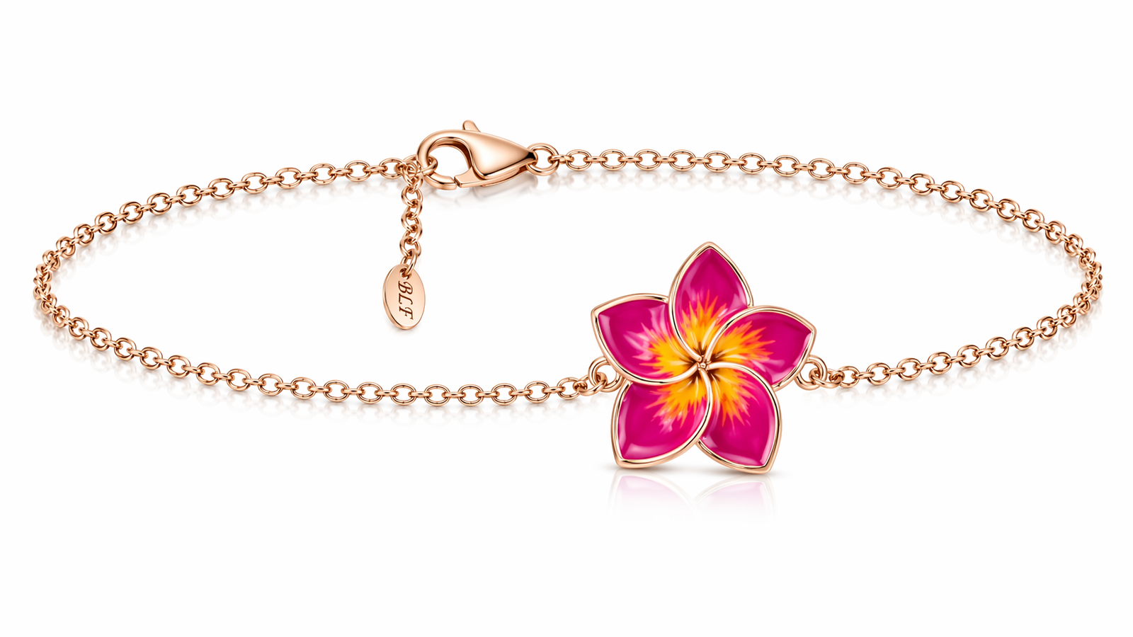 Bracciale Flower argento 925 e smalto 3 Bracciale Flower argento 925 e smalto - immagine 3