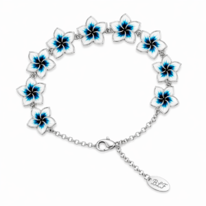 Bracciale Flower Queen in argento e smalto