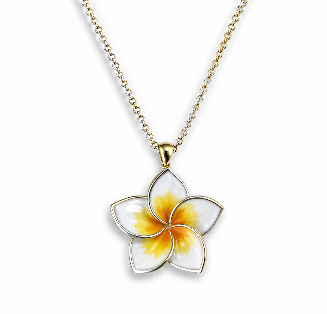 Collana Flower in argento 925 e smalto 3 Collana Flower in argento 925 e smalto - immagine 3
