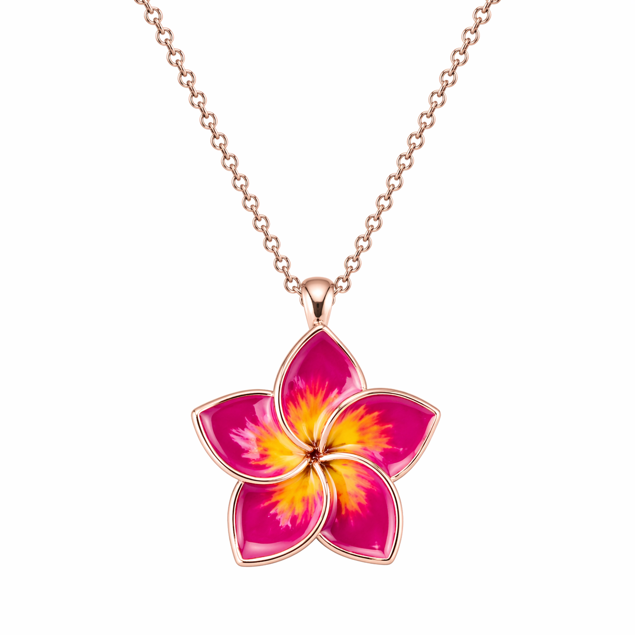 Collana Flower in argento 925 e smalto 1 Collana Flower in argento 925 e smalto