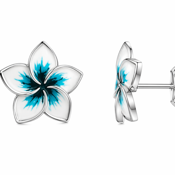 Orecchini Flower argento 925 e smalto