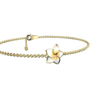 Flower Bracelet 9kt Gold and Enamel