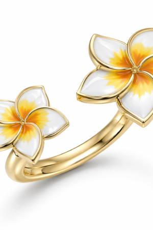 Anello Flower in argento 925 e smalto
