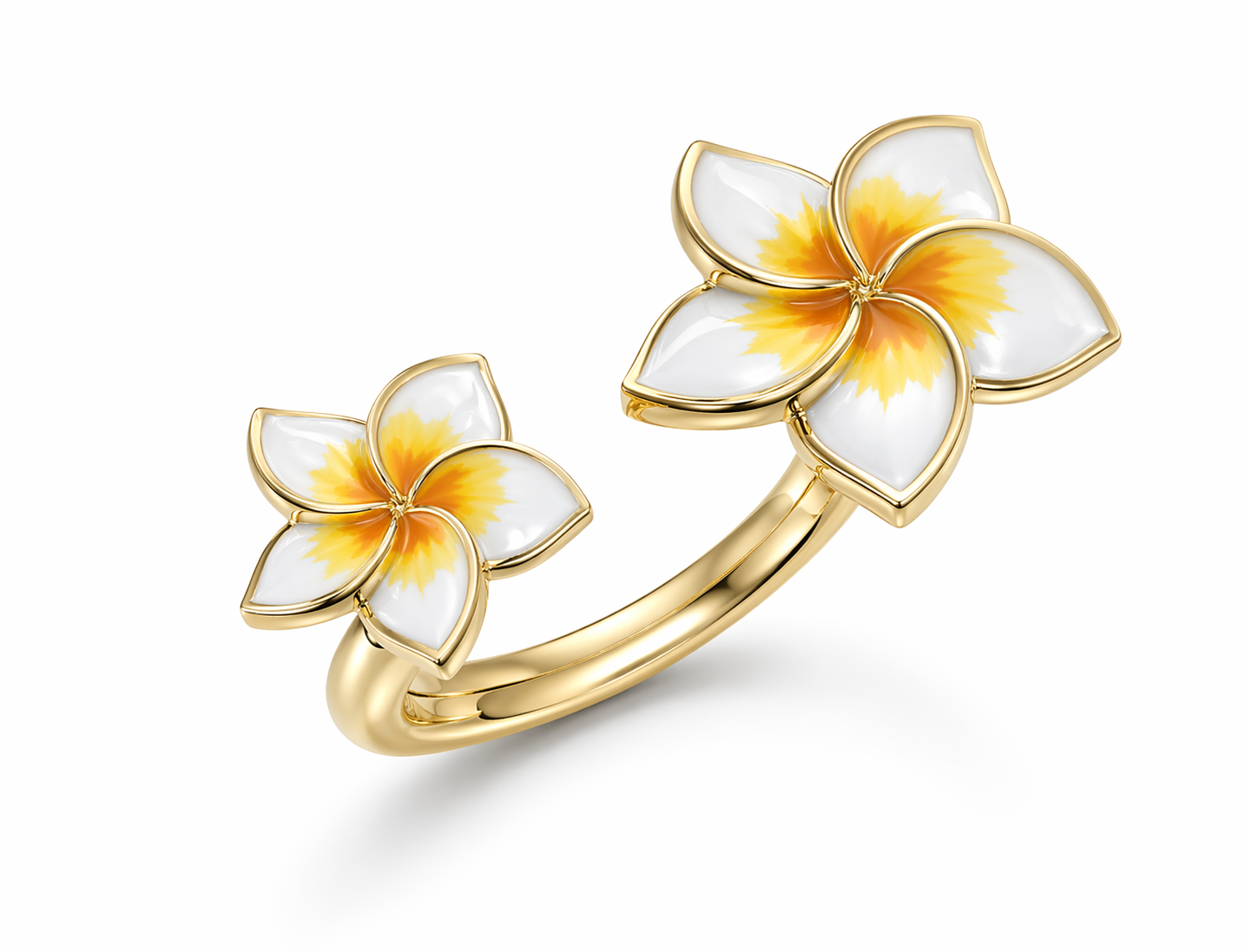 Anello Flower in argento 925 e smalto 1 Anello Flower in argento 925 e smalto