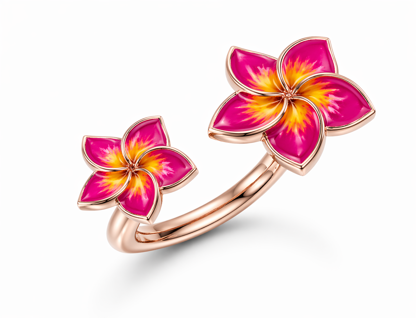 Anello Flower in argento 925 e smalto 2 Anello Flower in argento 925 e smalto - immagine 2