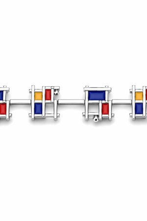 Bracciale Mondrian Easy in argento 925 e smalto