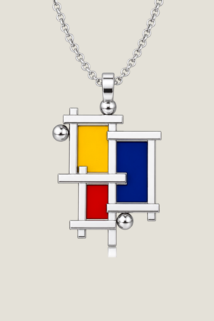 Collana Mondrian Easy in argento 925 e smalto